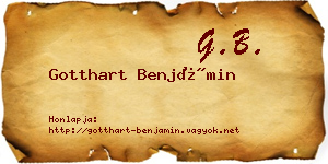 Gotthart Benjámin névjegykártya